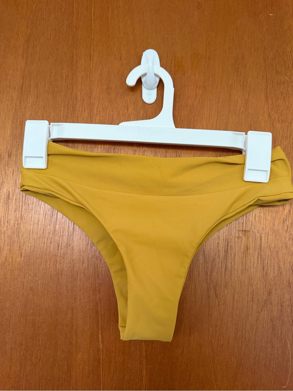 Kulani Kinis Medium High Waist Mustard Yellow Bikini Bottom